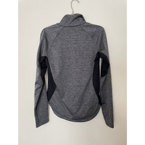 Columbia Sweatshirt Womens Medium Grey Mock Quarter Button Sweater Pullover - Picture 2 of 4